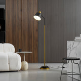 Emmental Curated Solid Brass Floor Lamp – structural canopy joint detail