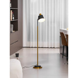 Emmental Curated Solid Brass Floor Lamp – side angled contour profile