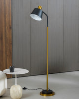 Emmental Curated Solid Brass Floor Lamp – macro detail view
