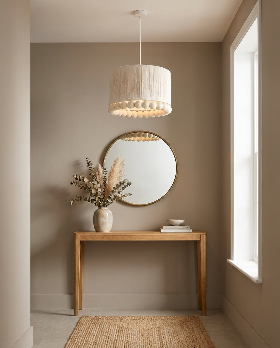Fieldmere Curated Finished Iron Pendant Light – dimensional scale reference