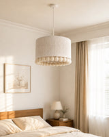 Fieldmere Curated Finished Iron Pendant Light – illuminated warm ambiance setting