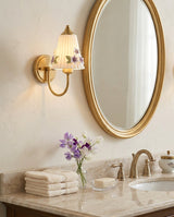 Floravia Curated Hand-Thrown Ceramic Wall Sconce – unlit natural material contrast