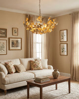Solid Brass craftsmanship detail on Gildwing Curated Solid Brass Chandelier