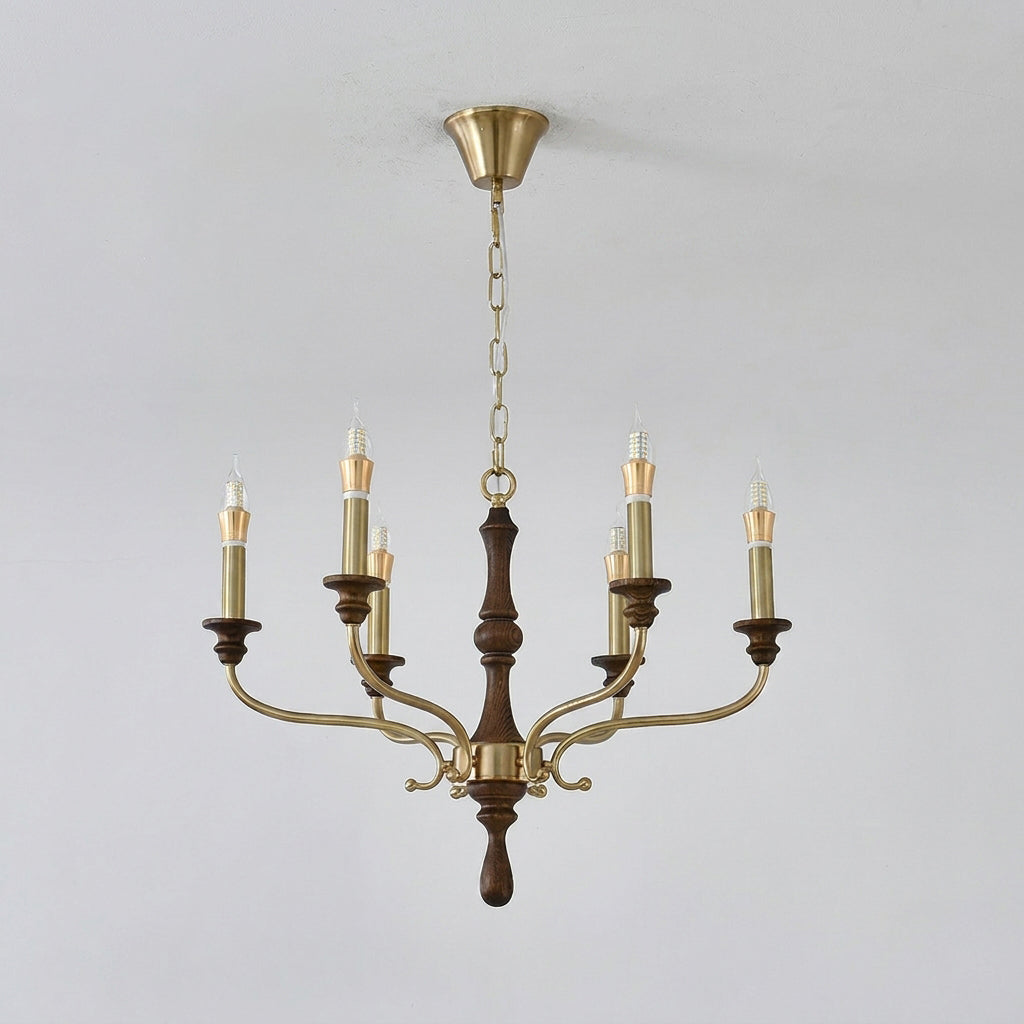 Hargrave Curated Solid Brass Chandelier – 6 Heads Dia 64cm x H 54cm  ∅ 25.2 x H 21 finish configuration