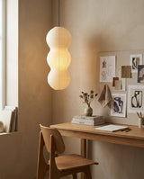 Hisui Paper Curated Washi Paper Pendant Light – structural canopy joint detail