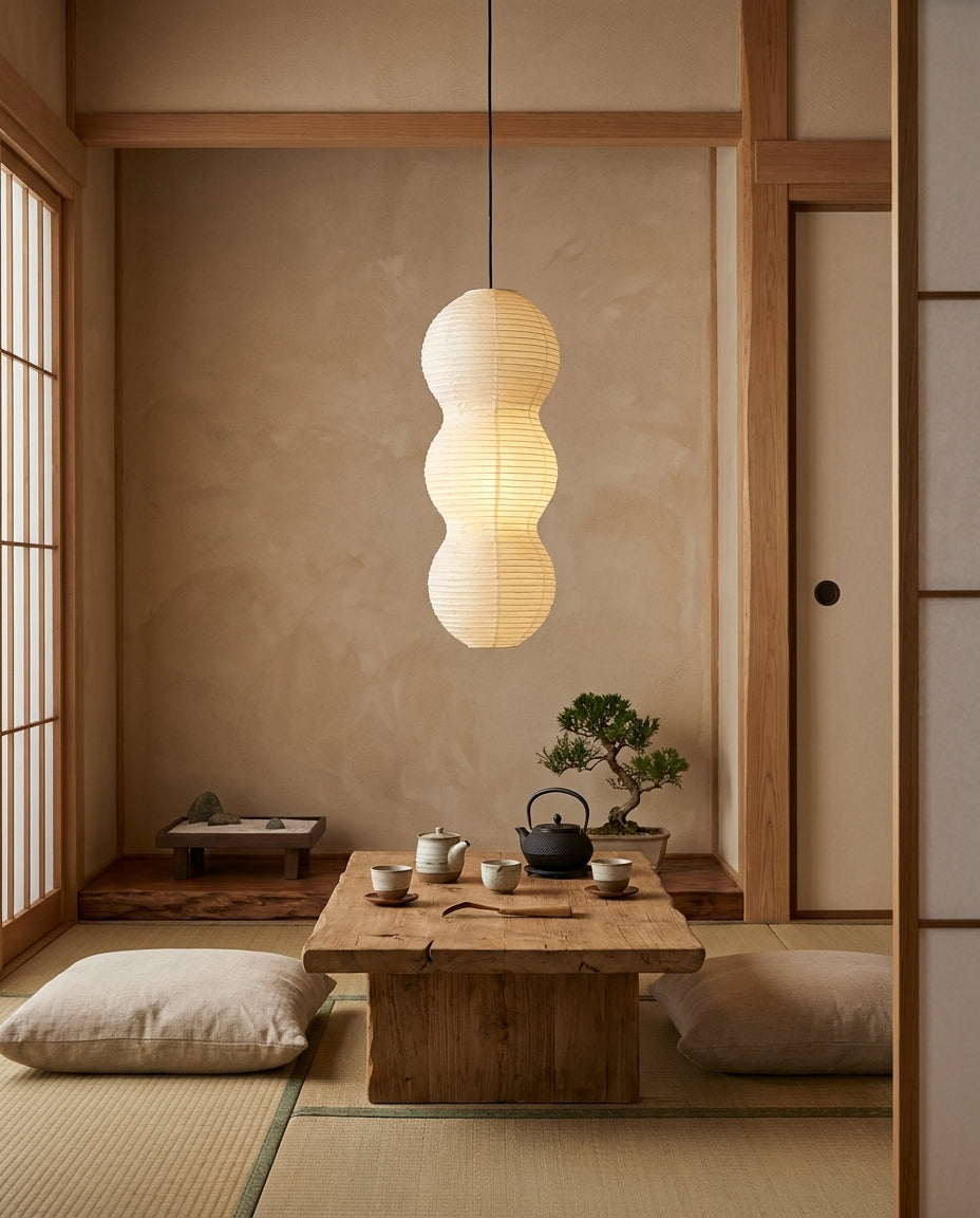 Hisui Paper Curated Washi Paper Pendant Light – architectural ceiling profile