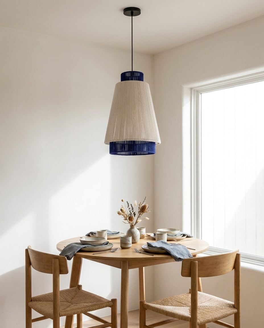 Hoshina Curated Finished Iron Pendant Light – side angled contour profile