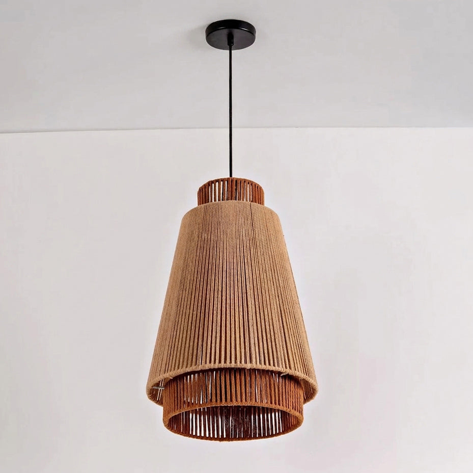 Hoshina Curated Finished Iron Pendant Light – W 30cm x H 45cm  W 11.8 x H 17.7 finish configuration #1 #2