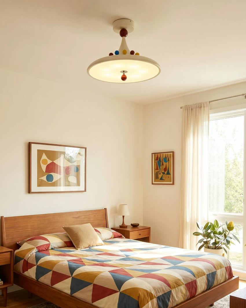 Jubilo Semi Flush Mount – Ambient Illumination in Luxury Interior Setting View 12