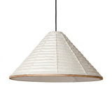Kasumi Curated Washi Paper Pendant Light – illuminated warm ambiance setting #1