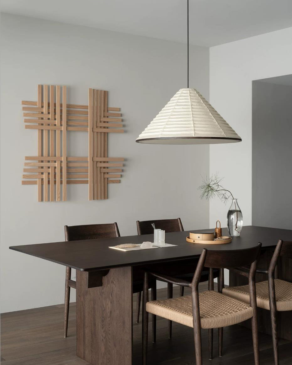 Kasumi Curated Washi Paper Pendant Light – macro detail view #1