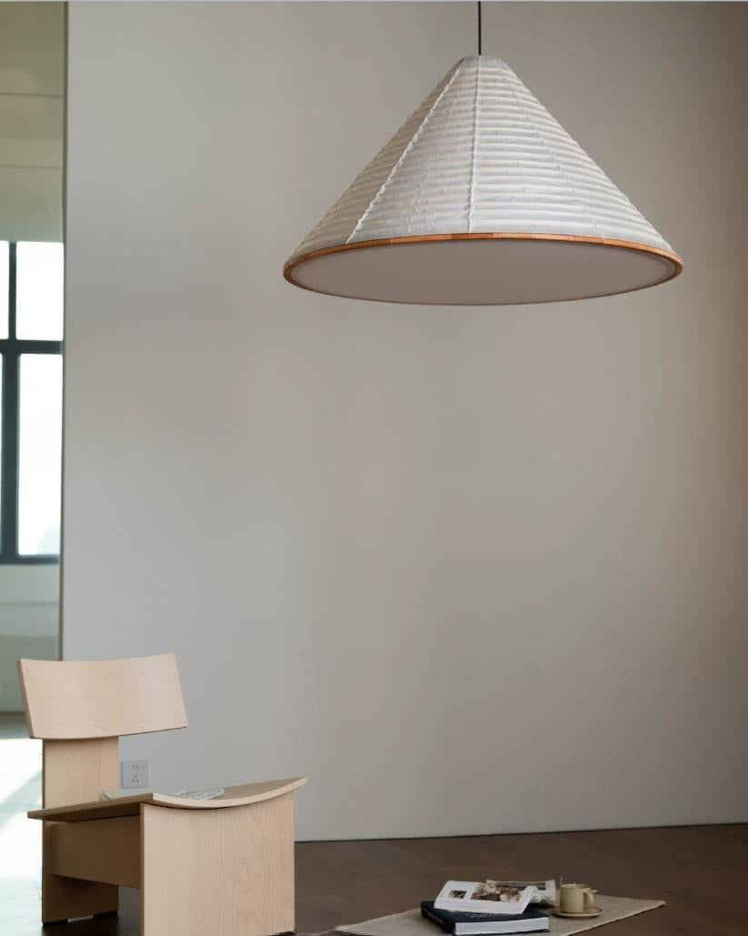 Kasumi Curated Washi Paper Pendant Light – architectural ceiling profile