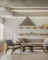 Kasumi Curated Washi Paper Pendant Light – full fixture elevation view