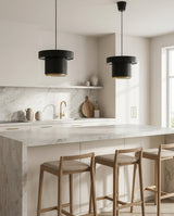 Iron & Glass craftsmanship detail on Kivaro Curated Iron & Glass Pendant Light