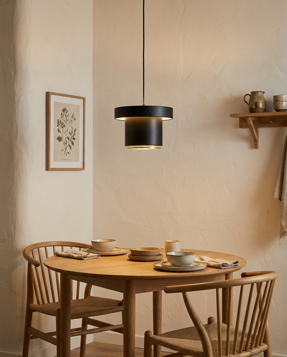 Kivaro Curated Iron & Glass Pendant Light – handcrafted surface texture