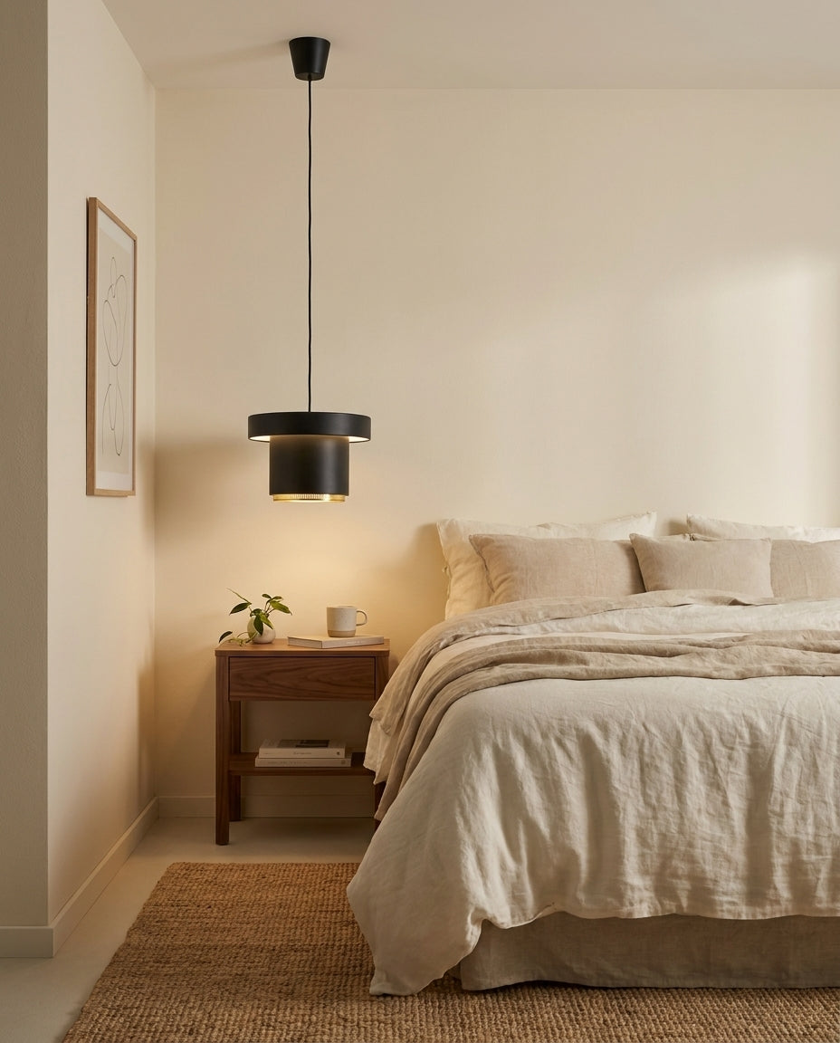 Kivaro Curated Iron & Glass Pendant Light – structural canopy joint detail