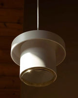 Kivaro Curated Iron & Glass Pendant Light – full fixture elevation view