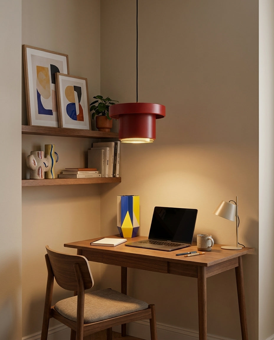 Kivaro Curated Iron & Glass Pendant Light – dimensional scale reference