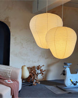 Kiyora Curated Washi Paper Pendant Light – dimensional scale reference