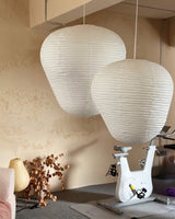 Washi Paper craftsmanship detail on Kiyora Curated Washi Paper Pendant Light