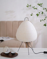 Haruno Curated Washi Paper Table Lamp – macro detail view