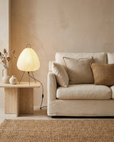 Haruno Curated Washi Paper Table Lamp – structural canopy joint detail