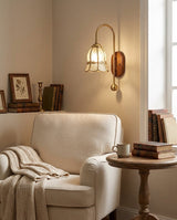 Laureden Curated Mouth-Blown Frosted Glass Wall – dimensional scale reference
