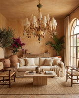 Lavinelle Curated Hand-Thrown Ceramic Chandelier – architectural ceiling profile