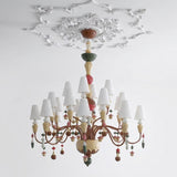 Lavinelle Curated Hand-Thrown Ceramic Chandelier – 8 + 8 + 4 Heads Dia 115cm x H finish configuration