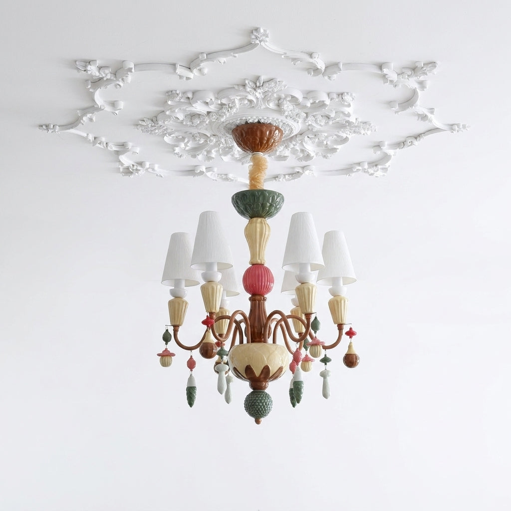 Lavinelle Curated Hand-Thrown Ceramic Chandelier – 10 + 5 Heads Dia 90cm x H 95cm ∅ finish configuration