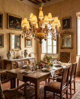 Hand-Thrown Ceramic craftsmanship detail on Lavinelle Curated Hand-Thrown Ceramic Chandelier
