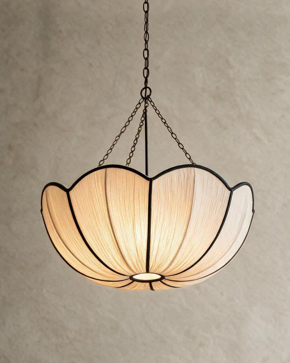 Livane Curated Finished Iron Pendant Light – spatial dining room perspective