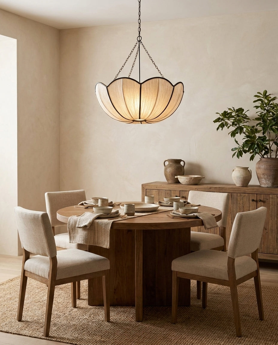 Livane Curated Finished Iron Pendant Light – macro detail view