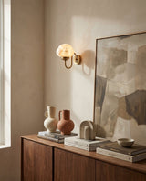 Lotus Flower Alabaster Wall Sconce – Ambient Illumination in Luxury Interior Setting View 8