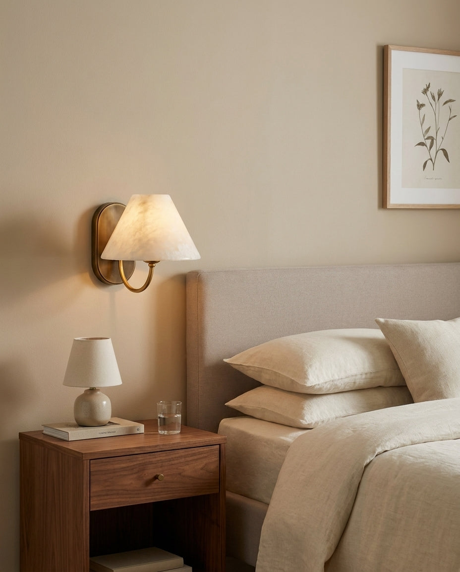 Louise Alabaster Wall Sconce – Ambient Illumination in Luxury Interior Setting View 7