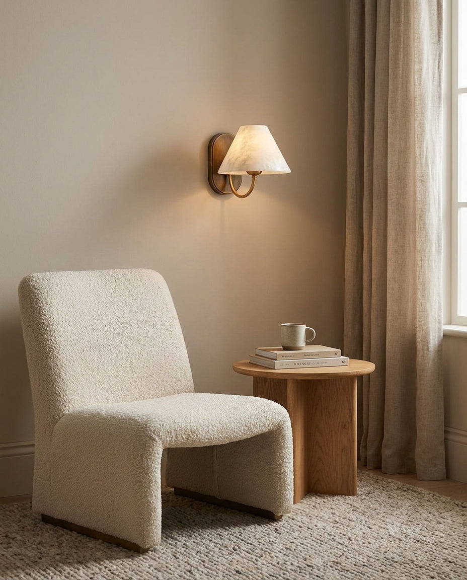 Louise Alabaster Wall Sconce – Ambient Illumination in Luxury Interior Setting View 8