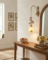 Maristelle Curated Solid Brass Wall Sconce – spatial dining room perspective