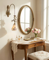 Maristelle Curated Solid Brass Wall Sconce warm illuminated room view