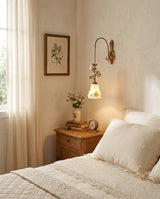 Maristelle Curated Solid Brass Wall Sconce – illuminated warm ambiance setting