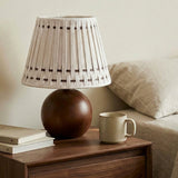 Marovia Curated Solid Hardwood Table Lamp – W 23cm x H 33cm  W 9.05 x H 12.9 finish configuration #1 #2