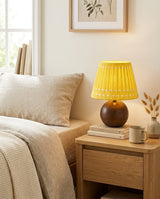 Marovia Curated Solid Hardwood Table Lamp – structural canopy joint detail