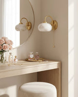 Mayville Alabaster Wall Sconce – Ambient Illumination in Luxury Interior Setting View 11