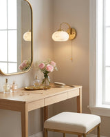 Mayville Alabaster Wall Sconce – Ambient Illumination in Luxury Interior Setting View 9