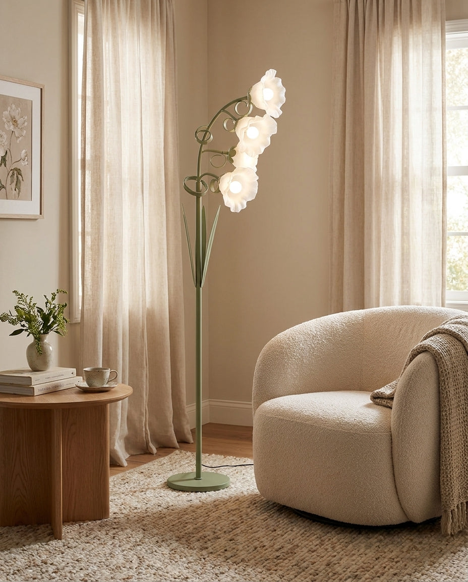 Meadowvine Floor Curated Optical Acrylic Floor L warm illuminated room view