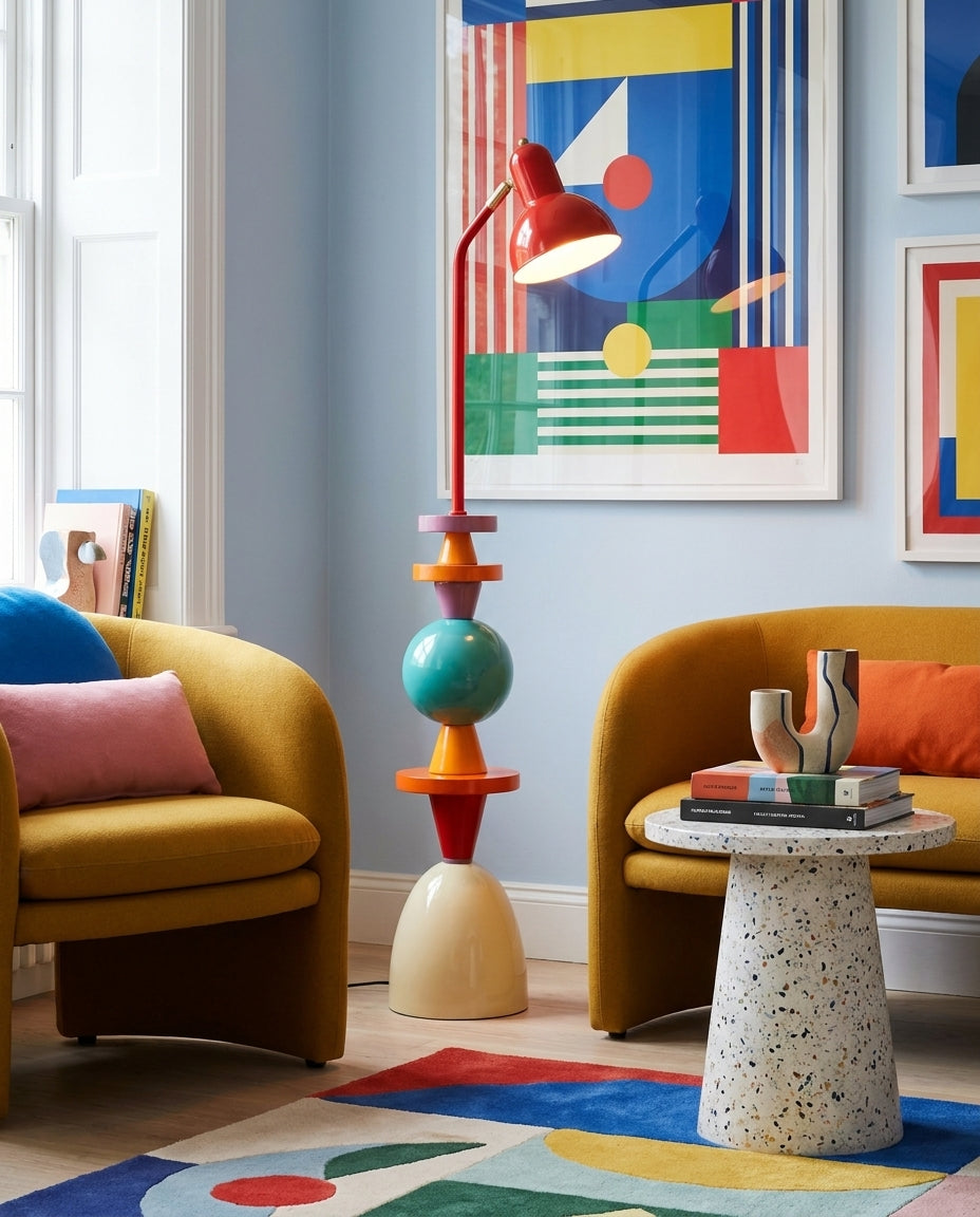 Mello Floor Curated Iron & Glass Floor Lamp – architectural ceiling profile