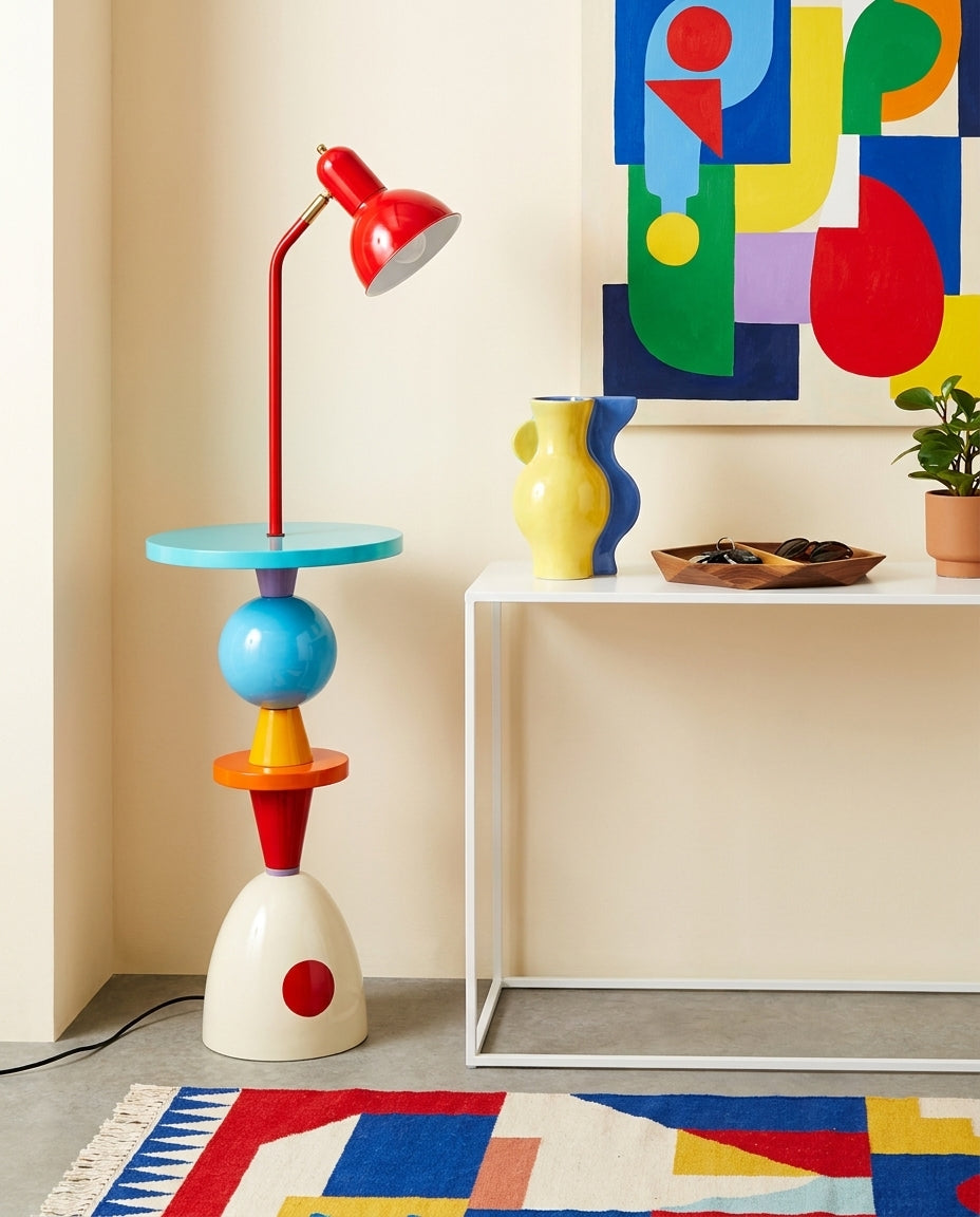 Mello Floor Curated Iron & Glass Floor Lamp