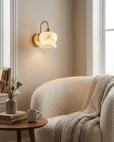 Millie Bells Alabaster Wall Sconce – Ambient Illumination in Luxury Interior Setting View 7