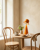 Mireva Curated Hand-Thrown Ceramic Table Lamp – side angled contour profile