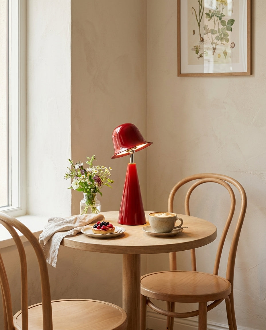 Mireva Curated Hand-Thrown Ceramic Table Lamp – dimensional scale reference