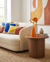 Mireva Curated Hand-Thrown Ceramic Table Lamp – spatial dining room perspective